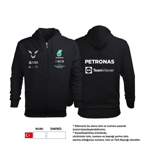 Petronas F1 Team Black Edition FERMUARLI HOODIE 2022