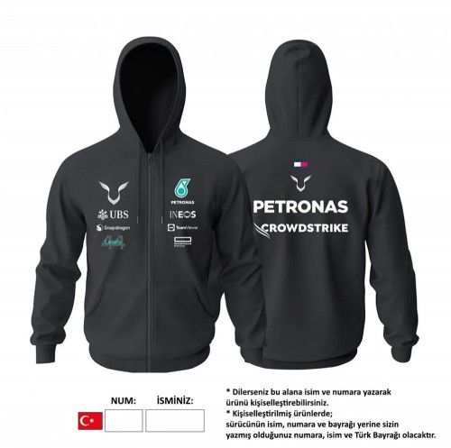 Petronas F1 Team: W15 Edition Fermuarlı Hoodie