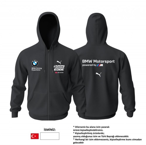 BMW: DTM Black Edition 2023 Fermuarlı Hoodie
