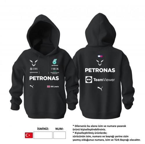 Petronas F1 Team : Black Editon 2023 Hoodie