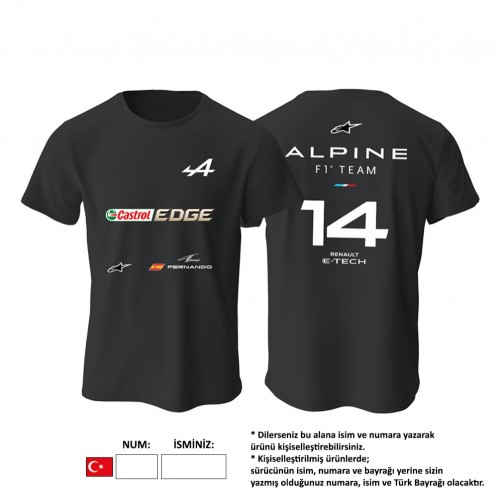 Alpine F1 Team Black Edition TİŞÖRT 2022