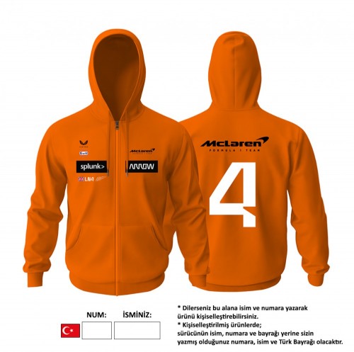 McLaren F1 Team Orange Edition FERMUARLI HOODIE 2022